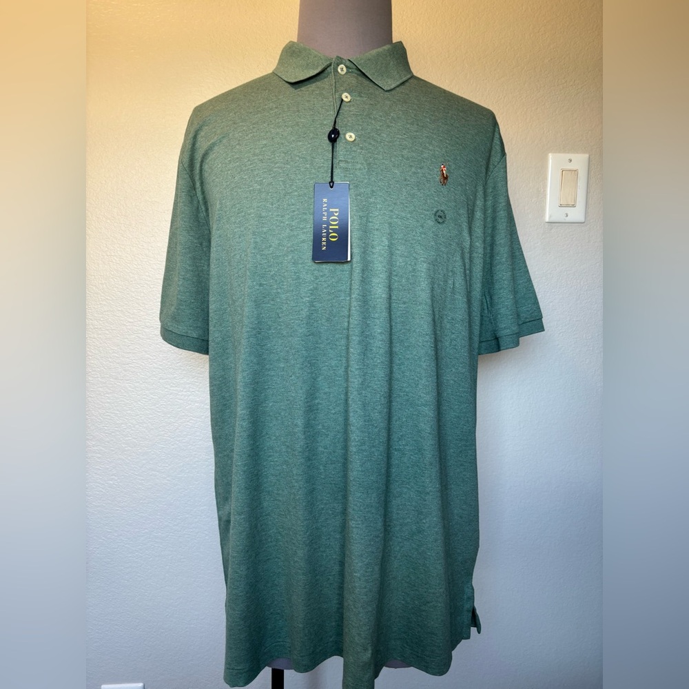 Polo by Ralph Lauren Men's Classic Green Polo Shirt - Picture 7 of 10